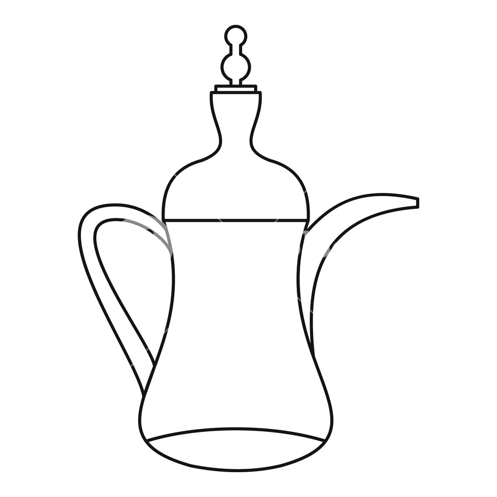 1000x1000 Arabic Coffee Pot Icon Outline Illustration Of Arabic Coffee Pot