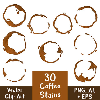 Coffee Stains Watercolor + Black Ring, Spill, Spots 350x350 Coffee Stains Watercolor + Black Ring, Spill, Spots
