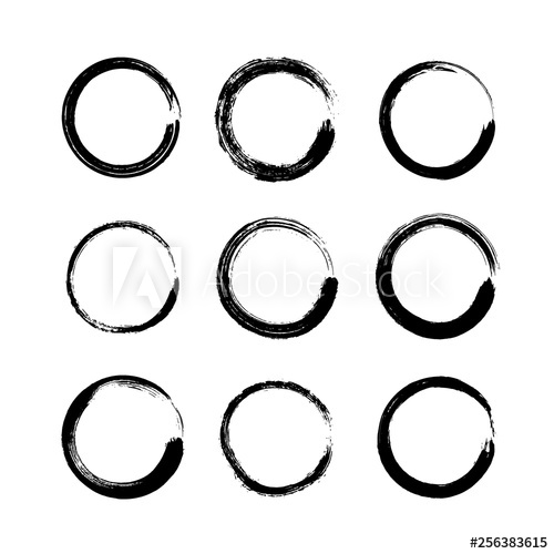 Set Of Black Grunge Round Shapes Isolated On White Background 500x500 Set Of Black Grunge Round Shapes Isolated On White Background