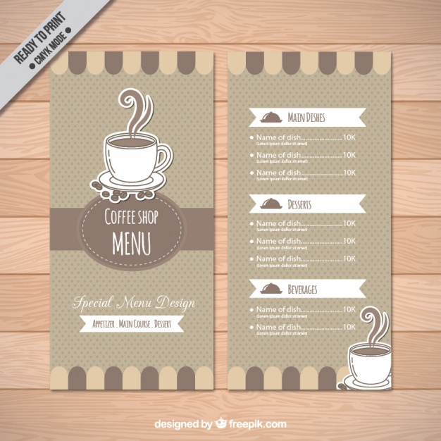 Coffee Shop Menu Vector at Vectorified.com | Collection of Coffee Shop ...