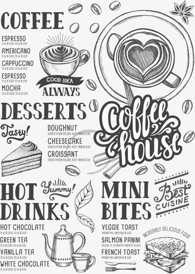 650x913 Vector Material,coffee Shop,dessert,menu,afternoon Tea Menu,coffee