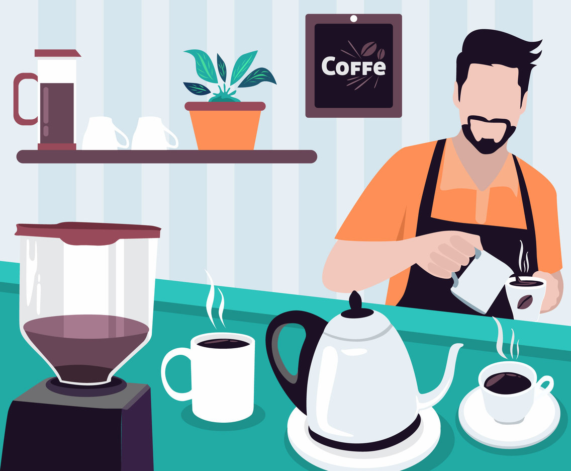 Coffee Shop Vector Vector Art Graphics 1136x936 Coffee Shop Vector Vector Art Graphics