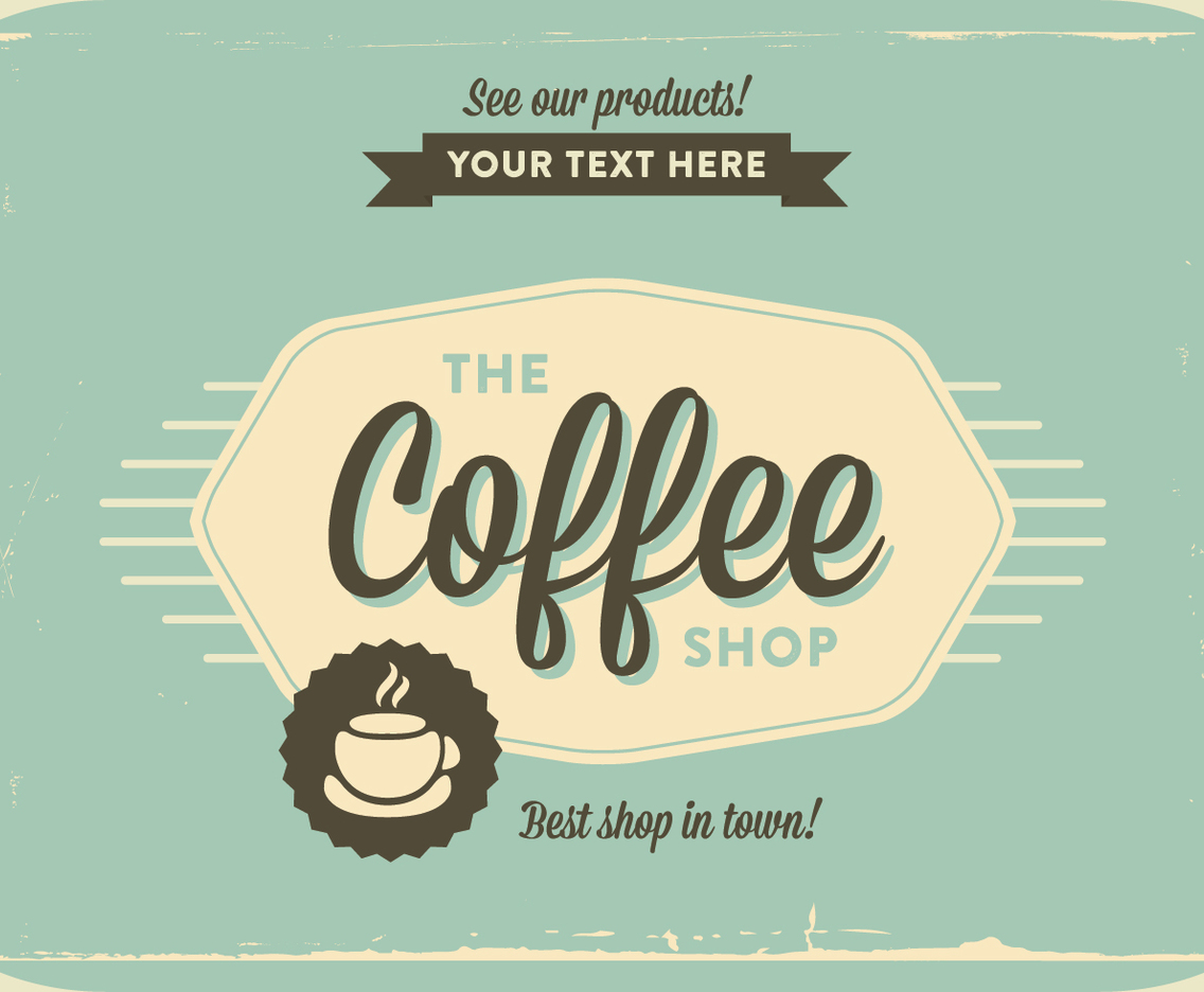 Coffee Shop Vintage Vector Vector Art Graphics 1136x936 Coffee Shop Vintage Vector Vector Art Graphics