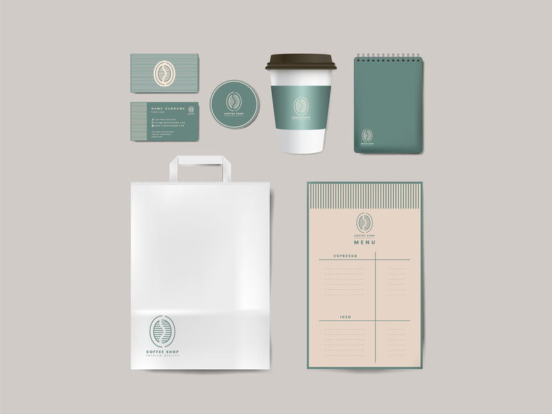 Coffee Shop Branding Mockup Vector Set 800x600 Coffee Shop Branding Mockup Vector Set