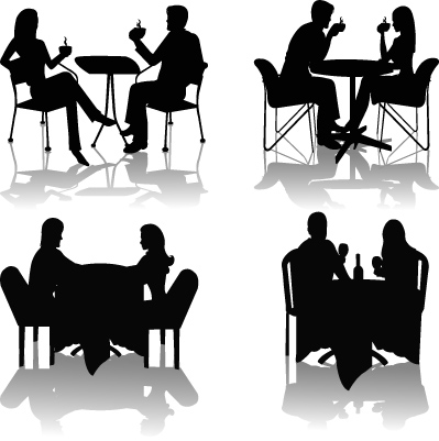 Coffee People Silhouette 399x401 Coffee People Silhouette