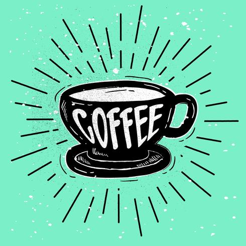 Hand Drawn Coffee Silhouette Vector 490x490 Hand Drawn Coffee Silhouette Vector