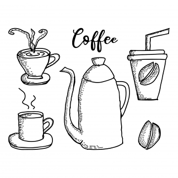 360x360 Free Download Sketch Mugs And Coffee Beans Png Images, Sketch