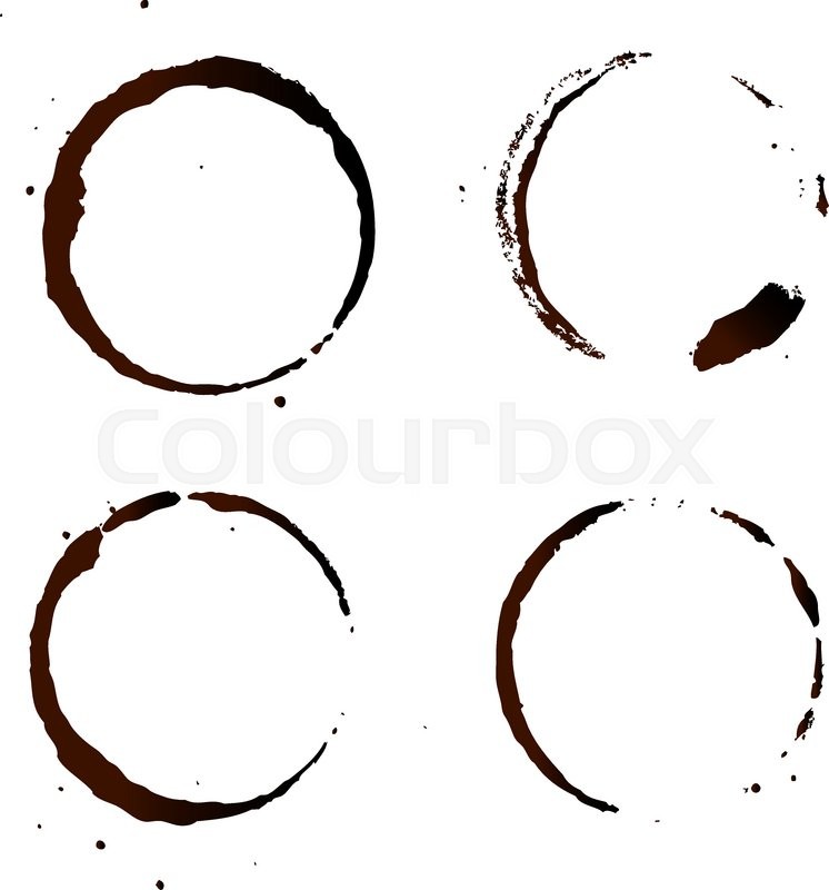 746x800 Coffee Stain, Isolated On White Stock Vector Colourbox
