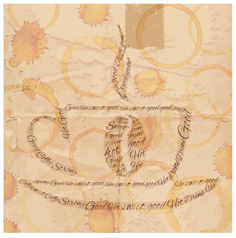 464x468 Coffee Cup On Old Paper With Stain Vectors Stock In Format