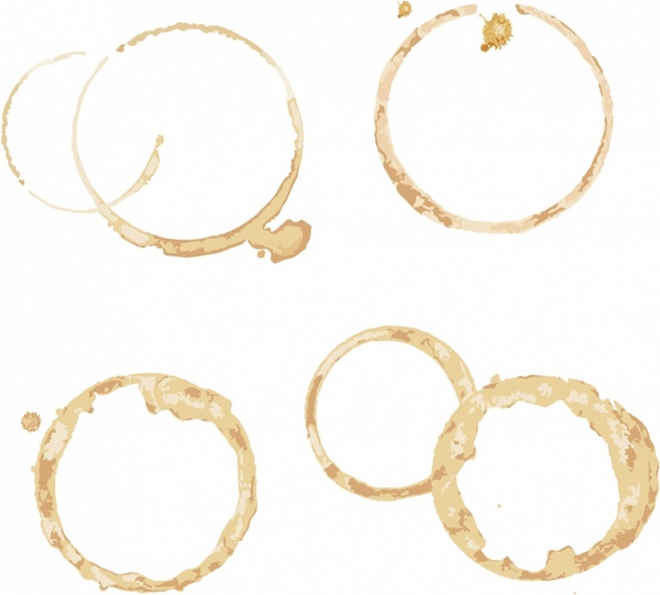 600x541 Coffee Cup Stains Free Vector In Adobe Illustrator