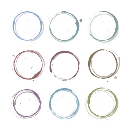 450x450 Coffee Stain Circles Royalty Free Vector Graphics