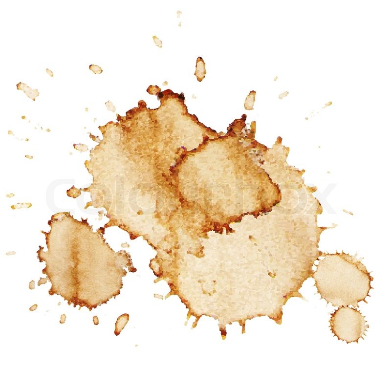 800x800 Coffee Stains Isolated On White Stock Vector Colourbox