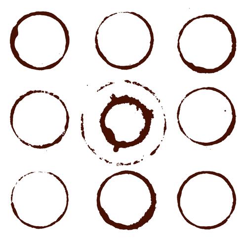 490x490 Coffee Stain, Isolated On White Background
