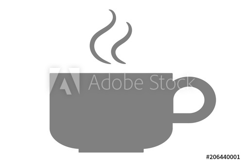 500x334 Cup Of Hot Coffee With Steam Vector Icon
