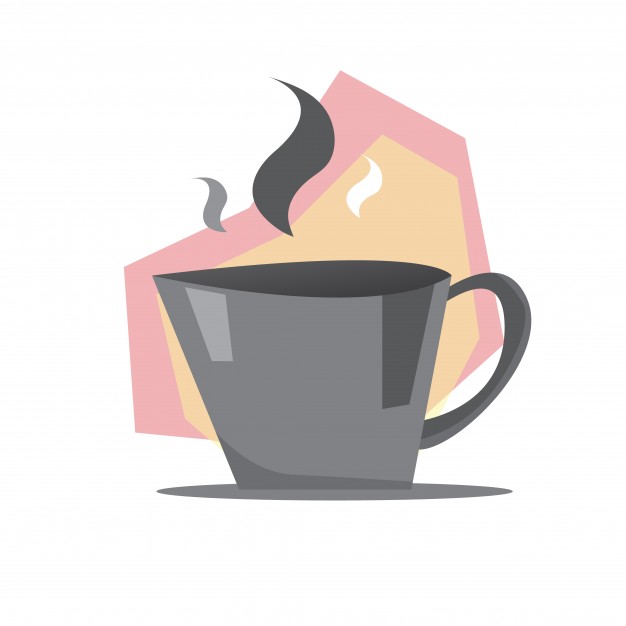 626x626 Modern Coffee Illustration With Hot Steam Vector Free Download