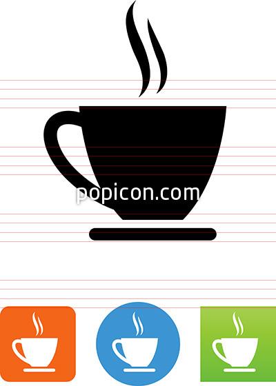 400x560 Vector Coffee Cup With Aroma Icon