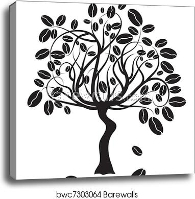 382x390 Coffee Tree, Vector, Canvas Print Barewalls Posters Prints