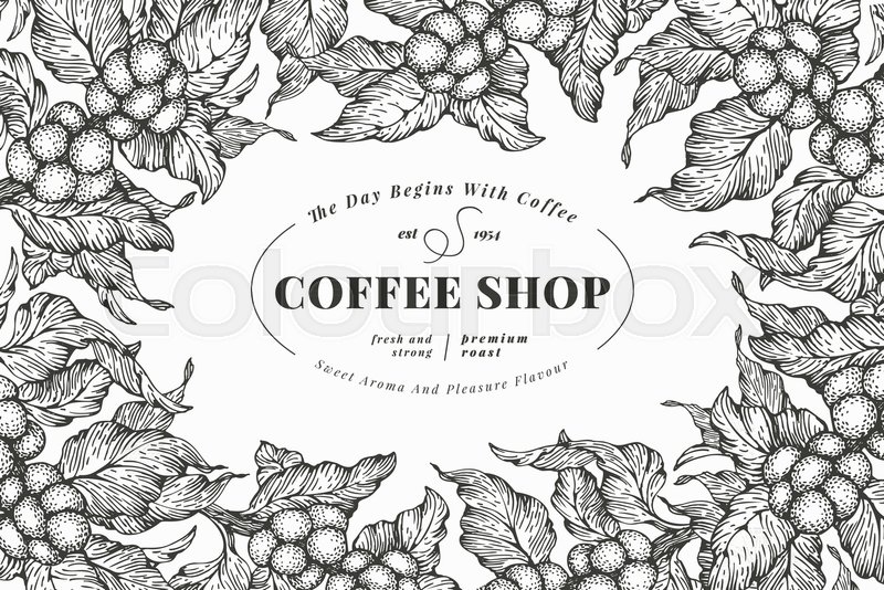 800x534 Coffee Tree Banner Template Vector Stock Vector Colourbox