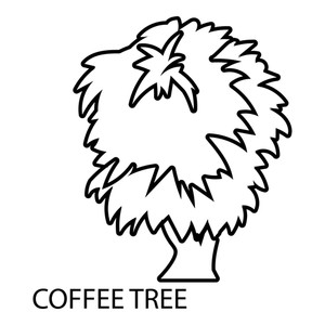 300x300 Coffee Tree Icon Outline Illustration Of Coffee Tree Vector Icon