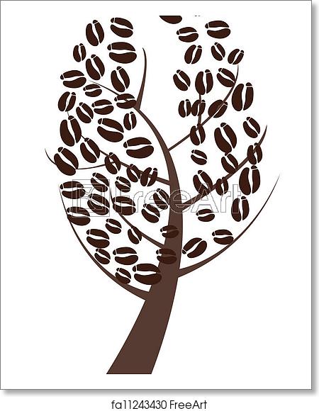 450x580 Free Art Print Of Coffee Tree Vector Coffee Tree Freeart
