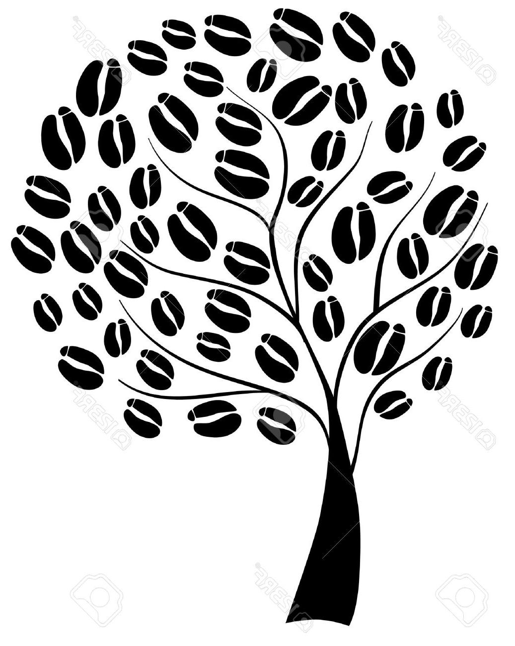 1037x1300 Unique Coffee Bean Tree Vector Drawing Free Vector Art, Images