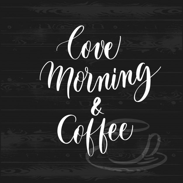 626x626 Hand Sketched Home Love Morning And Coffee Typography Vector