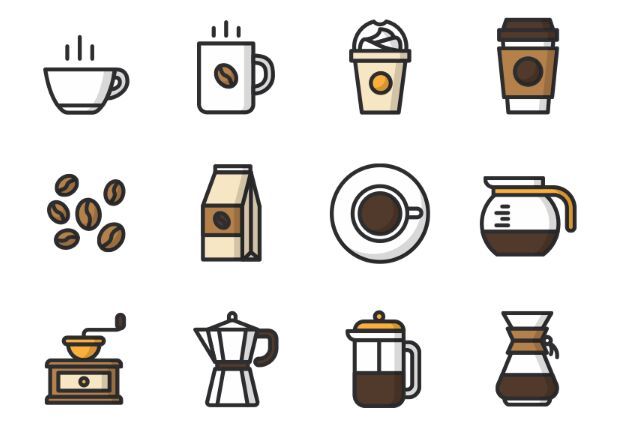 Free Vector Coffee Icons Free Webgraphic Design Resources 629x436 Free Vector Coffee Icons Free Webgraphic Design Resources