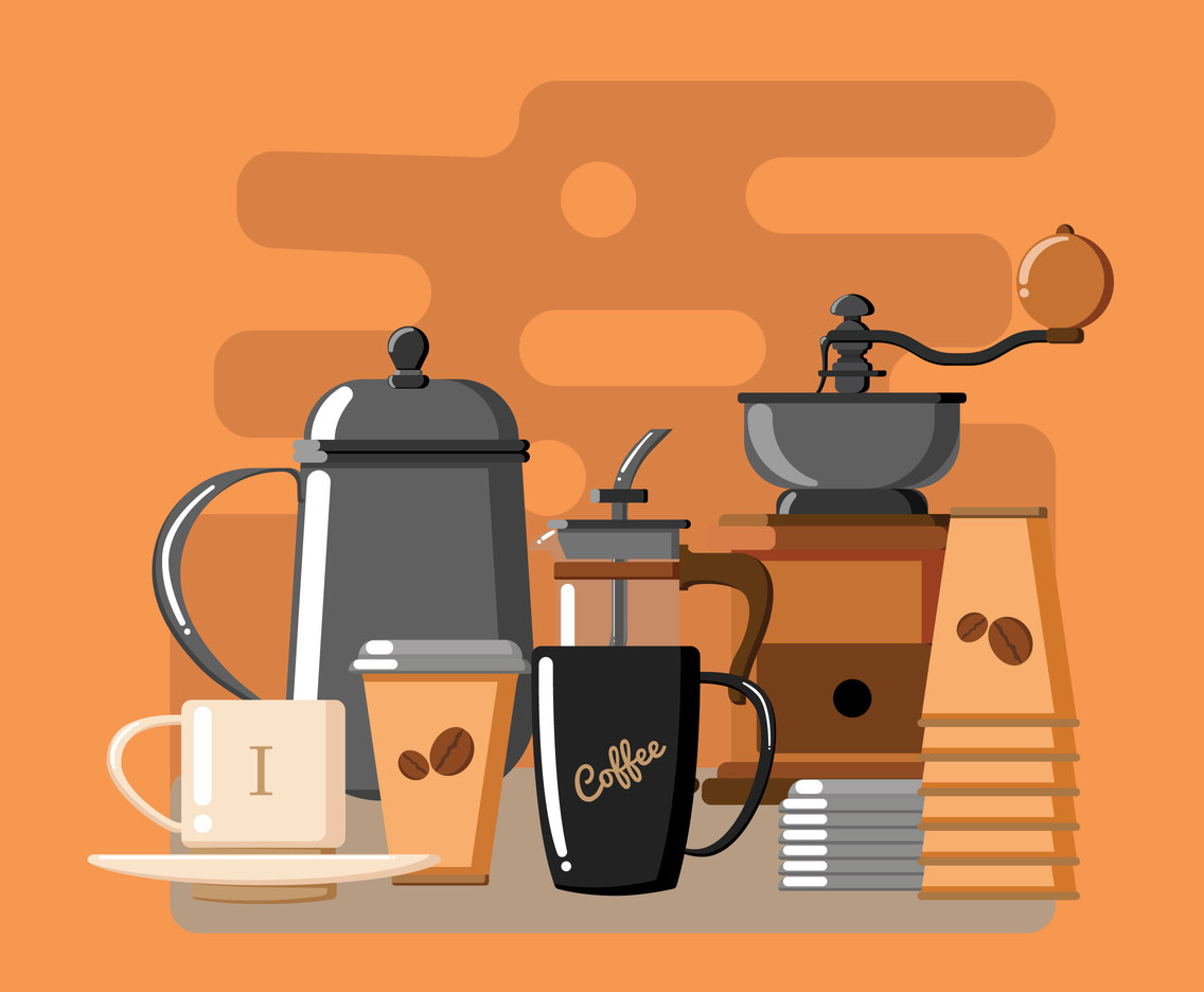 Serving Coffee Vector Vector Art Graphics 1136x936 Serving Coffee Vector Vector Art Graphics