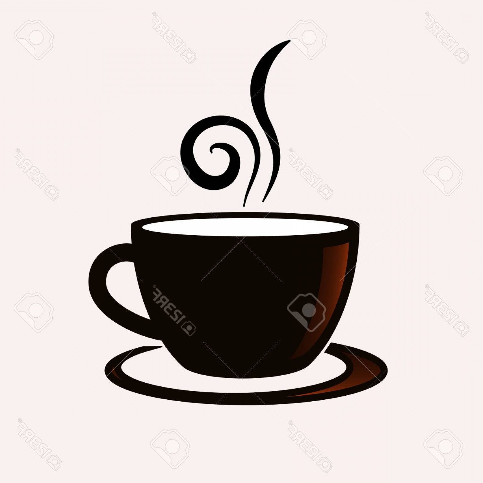 1560x1560 Photostock Vector Coffee Cup Vector Icon With A Steam Hot Drink