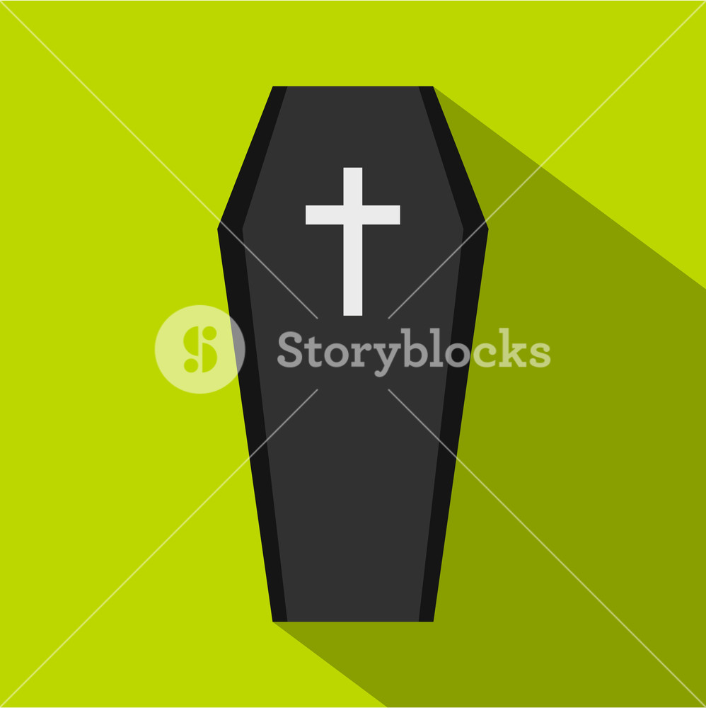 998x1000 Coffn Flat Illustration Of Coffin Vector Icon For Web