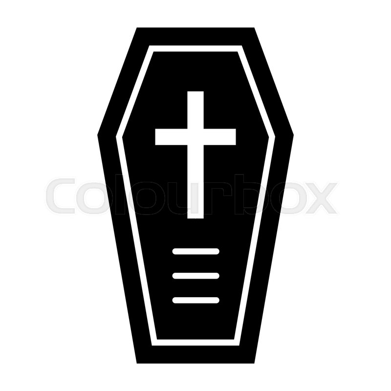 800x800 Coffin Solid Icon Halloween Coffin Stock Vector Colourbox