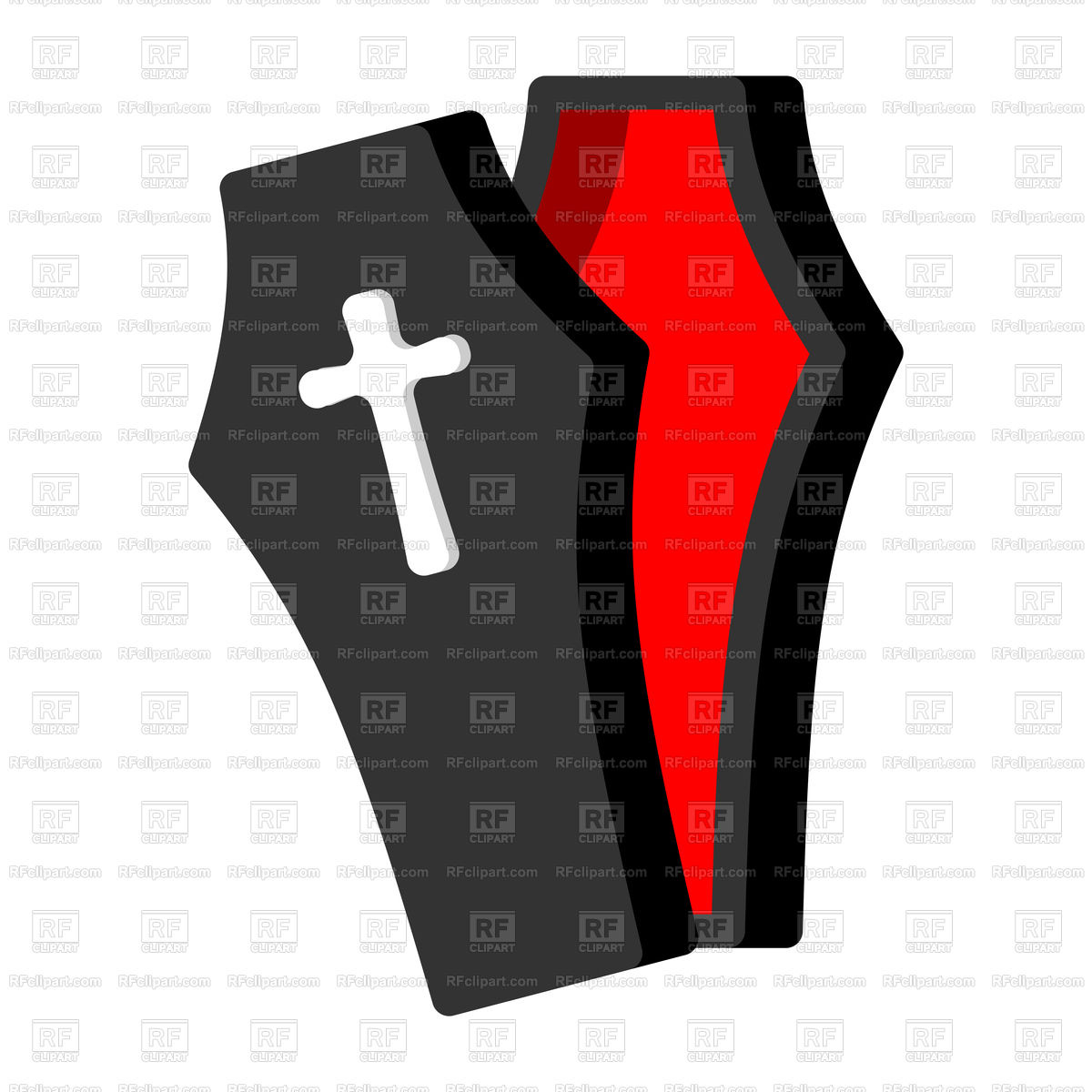 1200x1200 Open Black Coffin Isolated Vector Image Of Objects Lumakirau