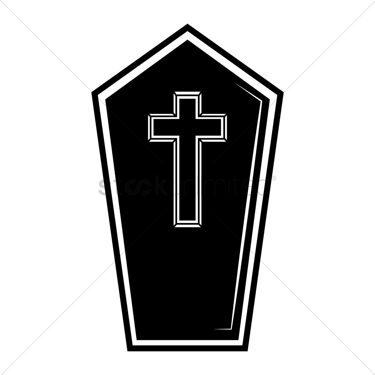 1300x1300 Silhouette Of A Coffin Vector Image