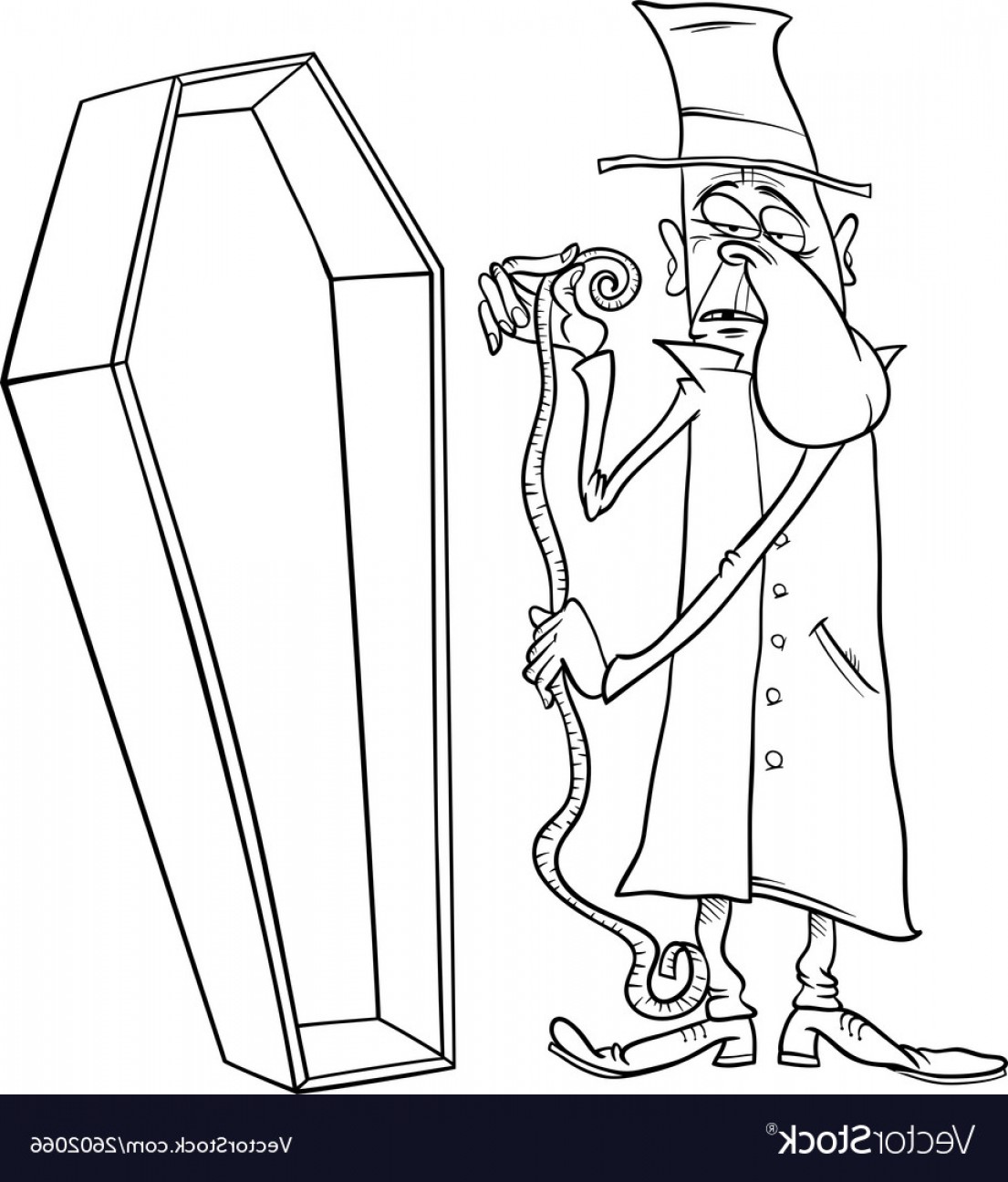 1105x1296 Undertaker With Coffin Cartoon Vector Cqrecords