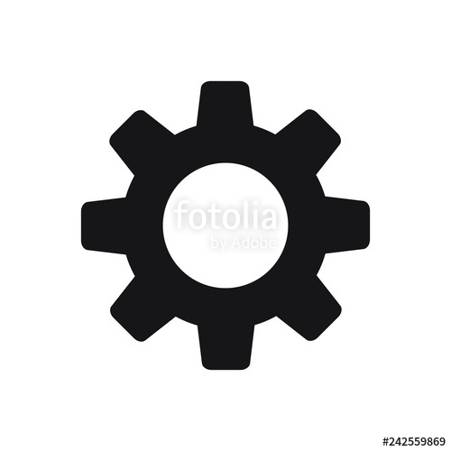 500x500 Setting Icon Gear Or Cog Vector Isolated Icon Stock Image