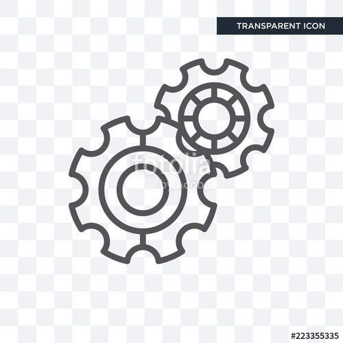 500x500 Settings Cog Vector Icon Isolated On Transparent Background