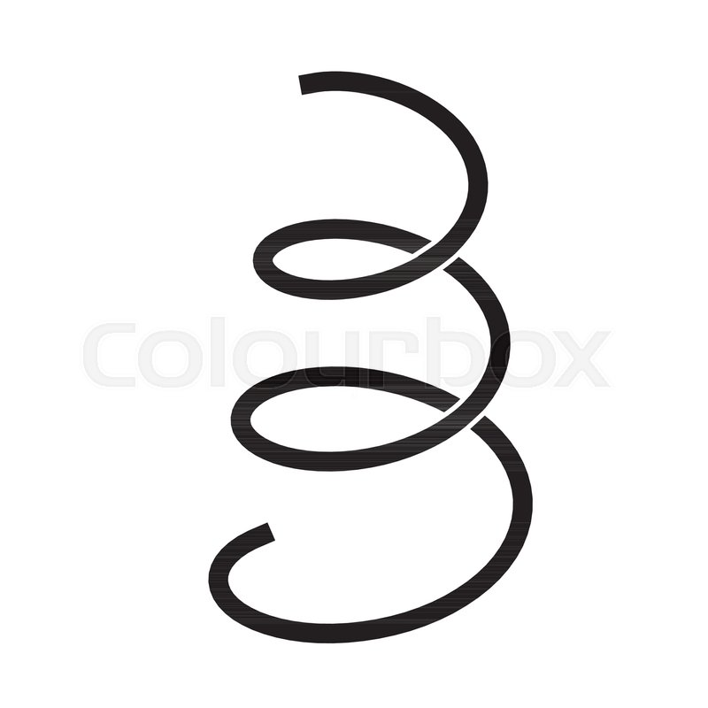 800x800 Coil Spring Steel Spring Metal Spring Stock Vector Colourbox
