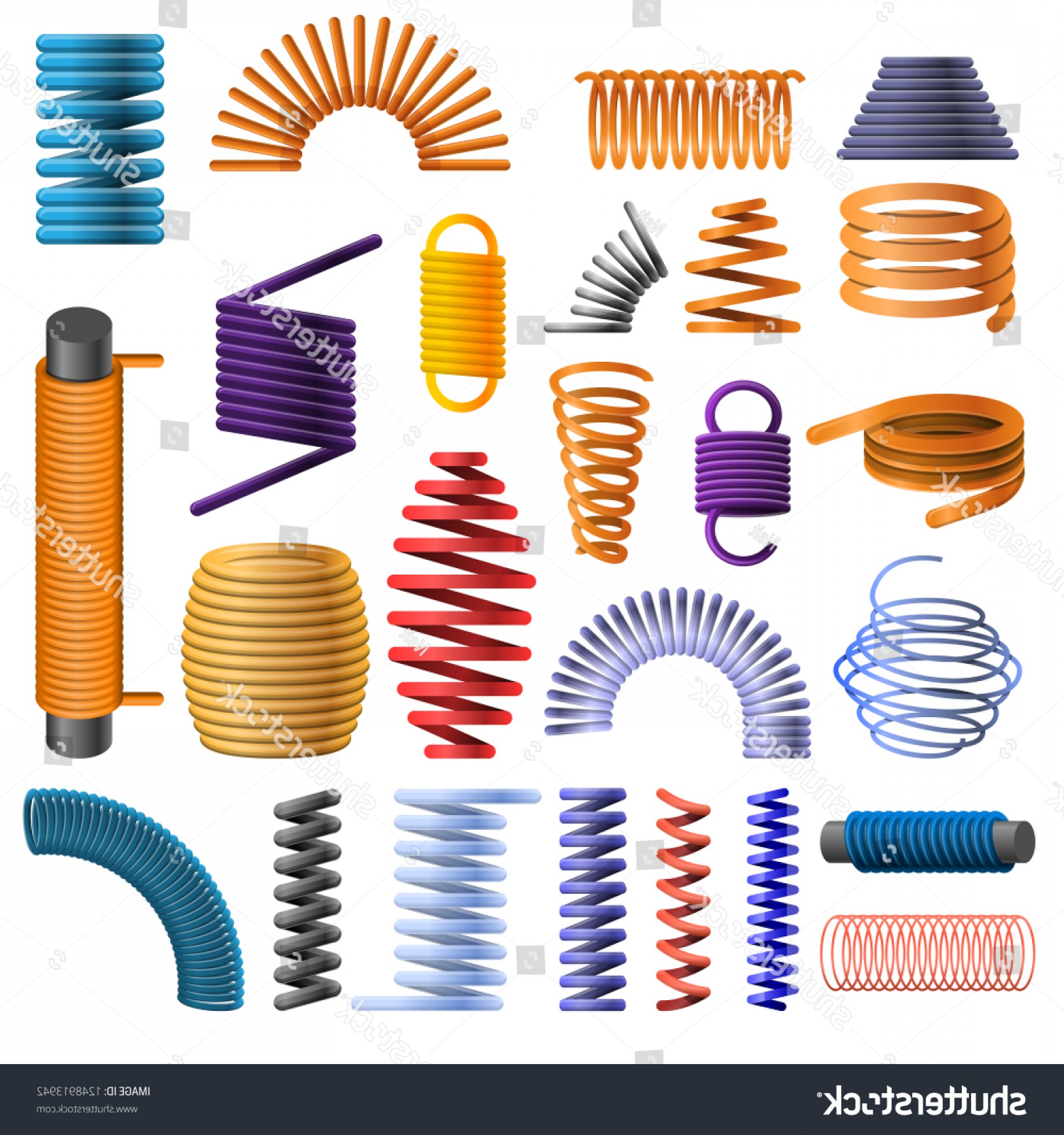 1800x1920 Slinky Coil Icon Set Cartoon Vector Cqrecords