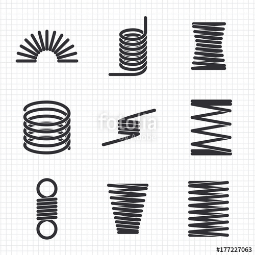 500x500 Steel Wire Flexible Spiral Coils Spring Stock Image And Royalty