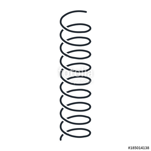 500x500 Coil Spring Steel Spring Metal Spring On White Background Vector