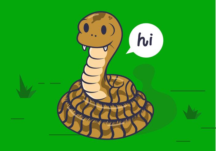 702x490 Coiled Cartoon Rattlesnake Vector