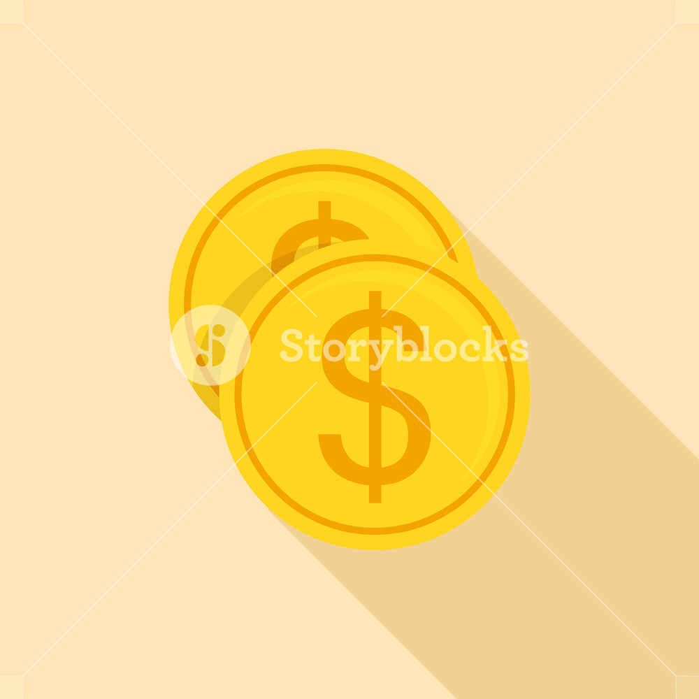 Dollar Con Flat Illustration Of Dollar Coin Vector Icon 1000x1000 Dollar Con Flat Illustration Of Dollar Coin Vector Icon