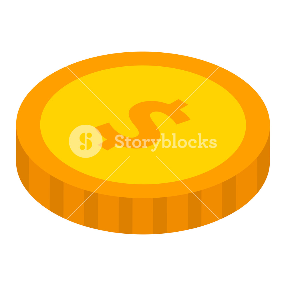 Dollar Con Isometric Of Dollar Coin Vector Icon For Web 1000x1000 Dollar Con Isometric Of Dollar Coin Vector Icon For Web