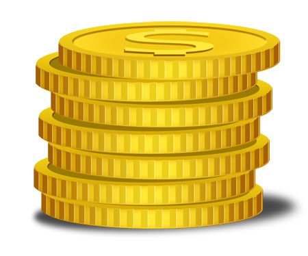 Gold Coins Con, Gold Coins, Vector Free 450x374 Gold Coins Con, Gold Coins, Vector Free
