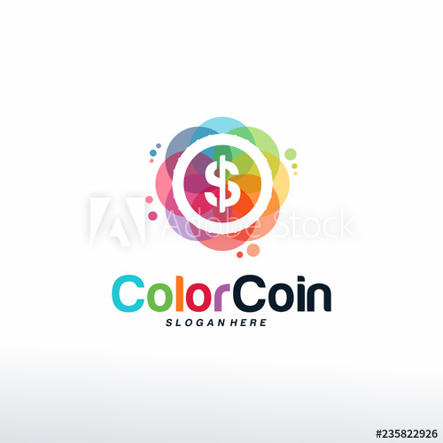 Colorful Finance Logo Vector, Dollar Coin Logo Designs Template 500x500 Colorful Finance Logo Vector, Dollar Coin Logo Designs Template