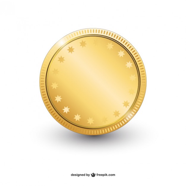 Shiny Golden Coin Vector Vector Free Download 626x626 Shiny Golden Coin Vector Vector Free Download