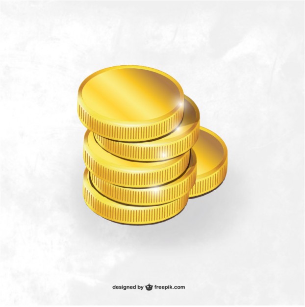 Glowing Golden Coins Vector Free Vector Download 622x626 Glowing Golden Coins Vector Free Vector Download