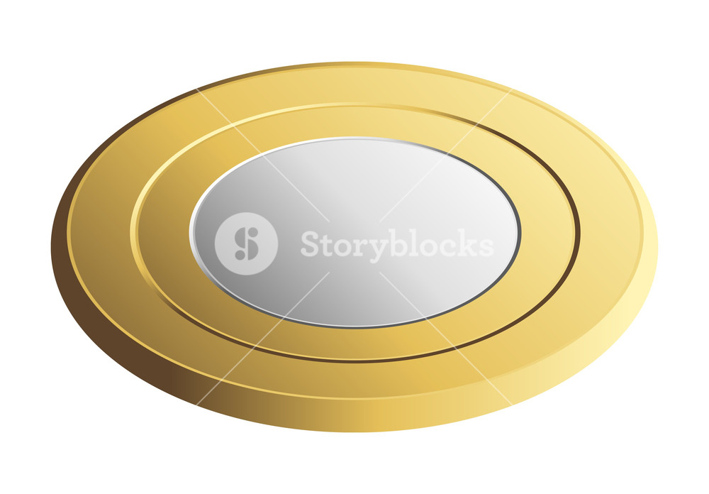 Retro Golden Silver Coin Vector Royalty Free Stock Image 1000x696 Retro Golden Silver Coin Vector Royalty Free Stock Image