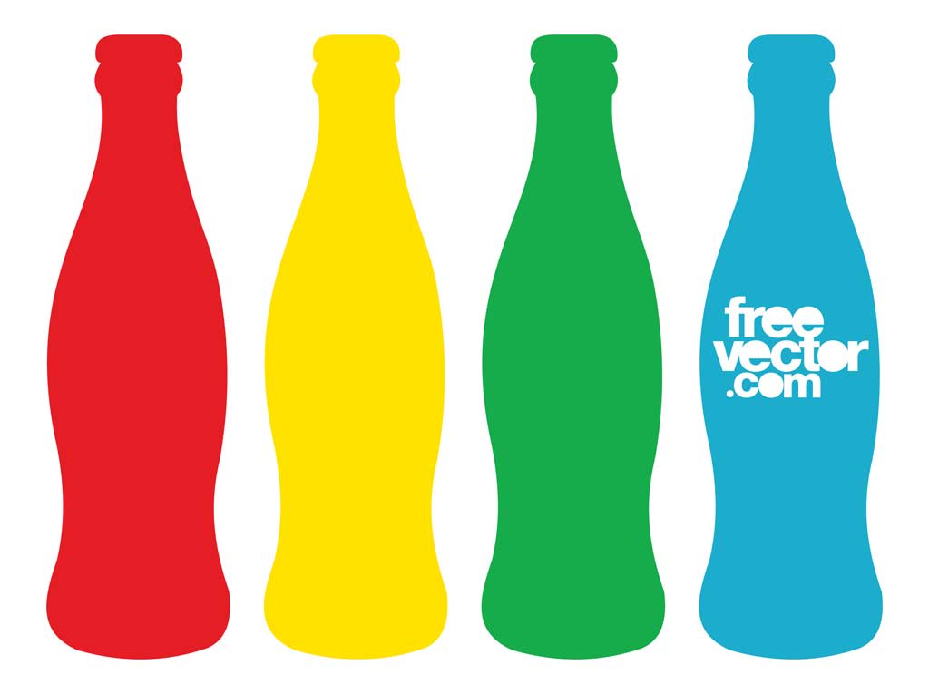 1024x765 Colorful Beverage Contour Bottles Vector Art Graphics