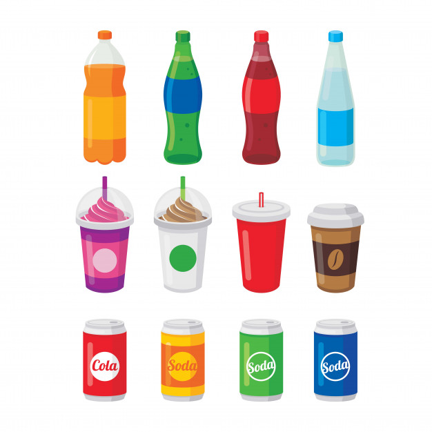 626x626 Various Soft Drinks In Bottles And Cans, A Glass Of Coffee
